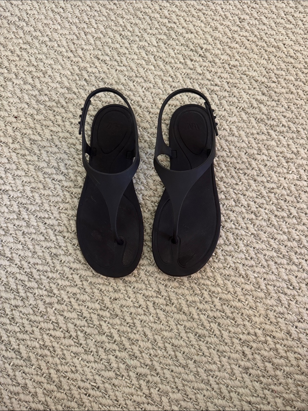 Zara dark brown Women’s T-strap Slingback Sandals 38